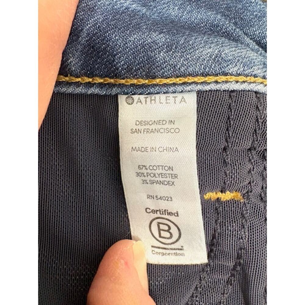 Athleta Sculptek Skinny Jeans 12 Medium Wash Sculpting Denim Performance Stretch - Picture 8 of 14